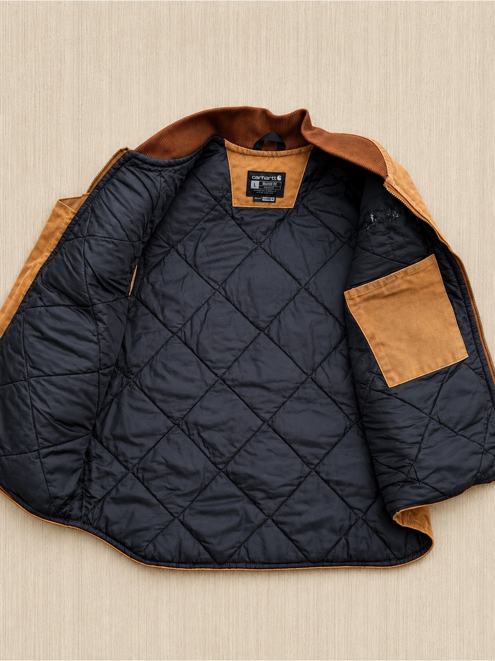 Carhartt Men's Tan Duck Insulated Work Vest size large - Picture 3 of 4